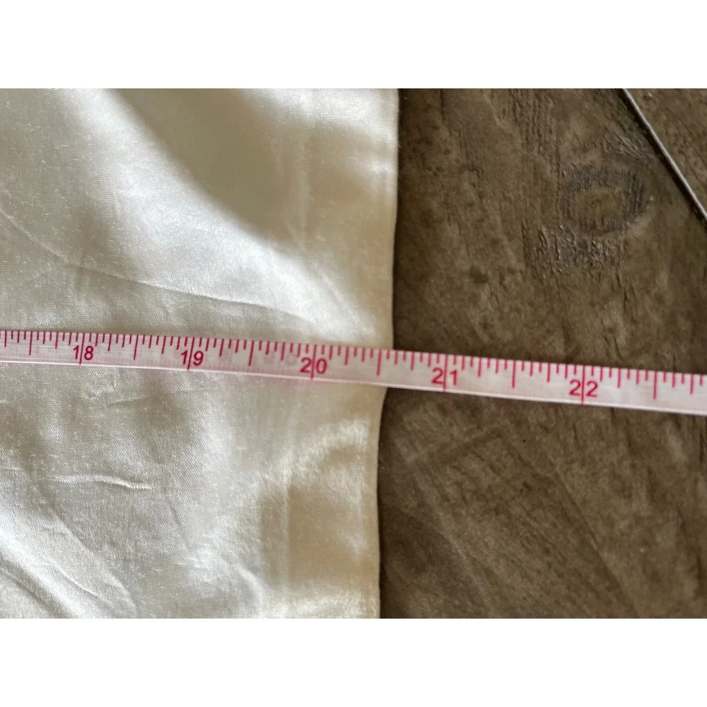 Ivory Satin Pillow Case Off White A-Line